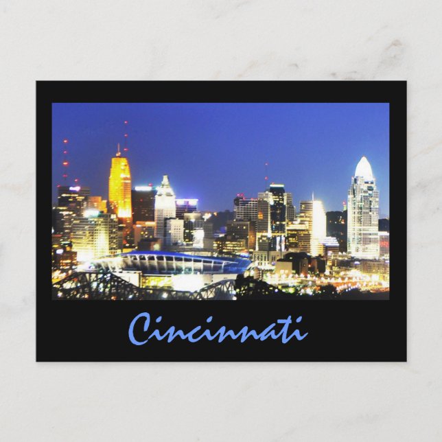 Carte Postale Cincinnati, Ohio, la Queen City. (Devant)