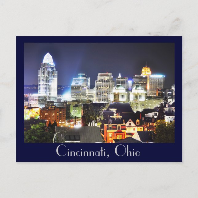 Carte Postale Cincinnati, Ohio, la Queen City. (Devant)