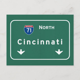 Carte Postale Cincinnati Ohio oh Autoroute Interstate Freeway :