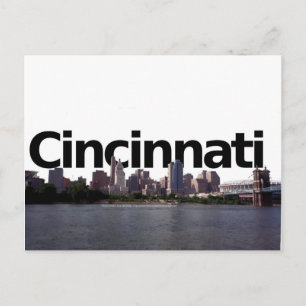 Carte Postale Cincinnati Skyline avec Cincinnati dans le ciel