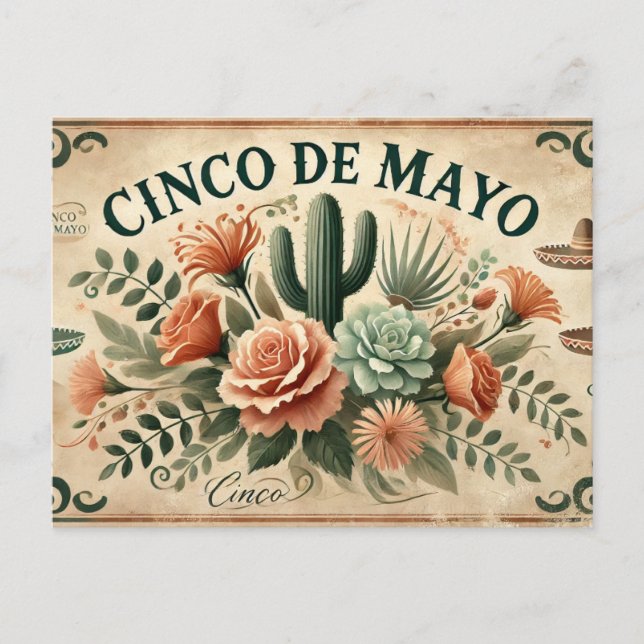 Carte Postale Cinco de Mayo (Devant)