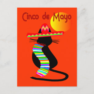 Carte Postale Cinco de mayo CAT Design—Adorable