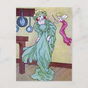 Carte Postale CInderella et Sa Fairie Godmère