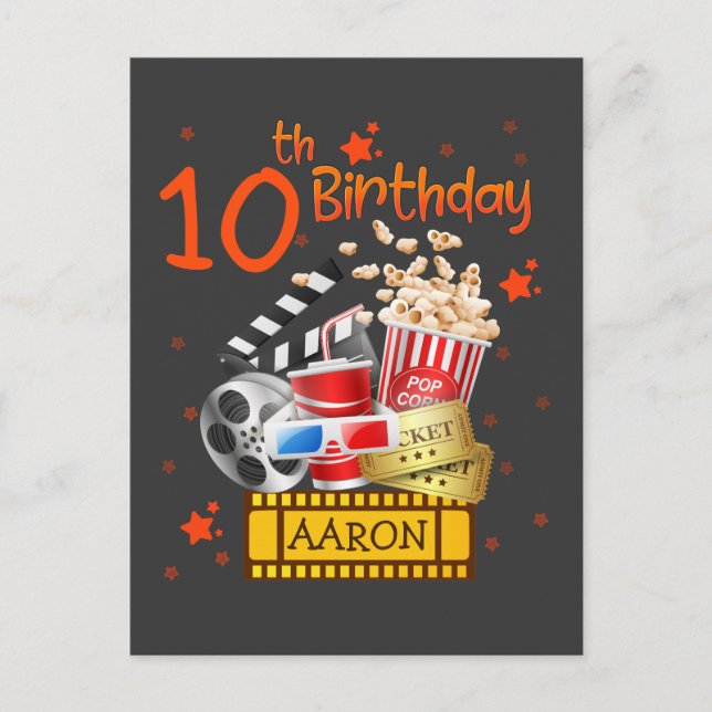Carte Postale Cinéma Fête Cinéma Théâtre Anniversaire Correspond (Devant)