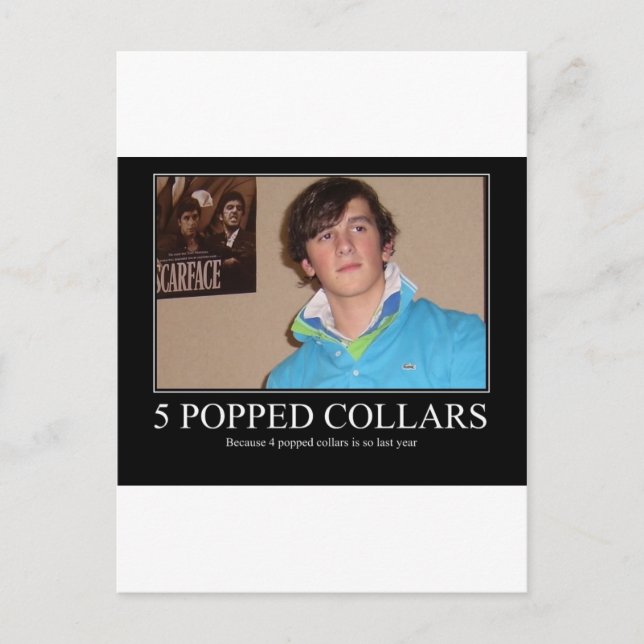 Carte Postale Cinq cols relevés cool (Devant)