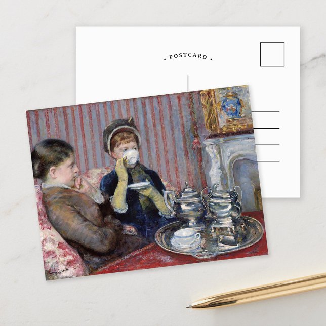 Carte Postale Cinq heures du thé | Mary Cassatt (Créateur téléchargé)