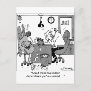 Carte Postale Cinq millions de personnes à charge ?