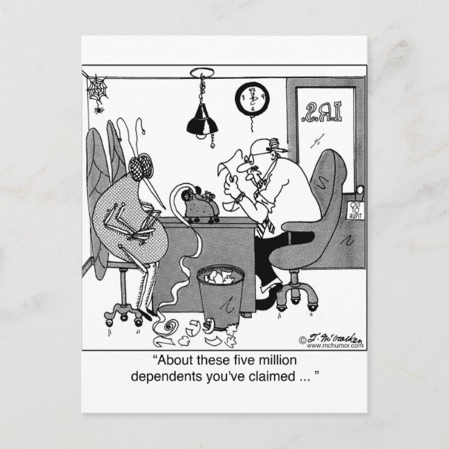 Carte Postale Cinq millions de personnes à charge ? (Devant)