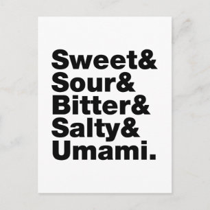 Carte Postale Cinq saveurs de base