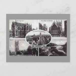 Carte Postale Cinq scènes d'Oxford Angleterre Vintage