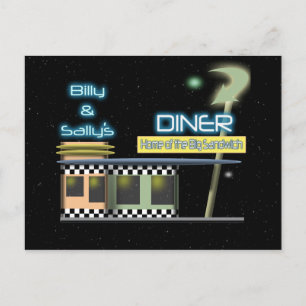 Carte Postale Cinquante Style Diner