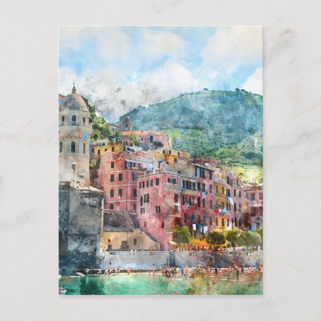 Carte Postale Cinque Terre Italie sur la Riviera italienne (Devant)