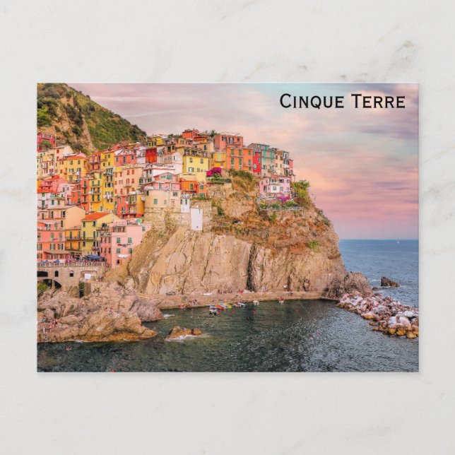 Carte Postale Cinque Terre Manarola Italie Photo de voyage (Devant)