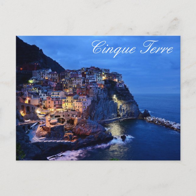 Carte postale Cinque Terre Nightline (Devant)