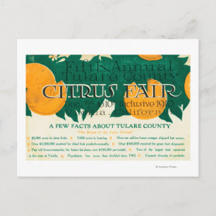 Carte Postale Cinquième promotion annuelle de Tulare County Citr