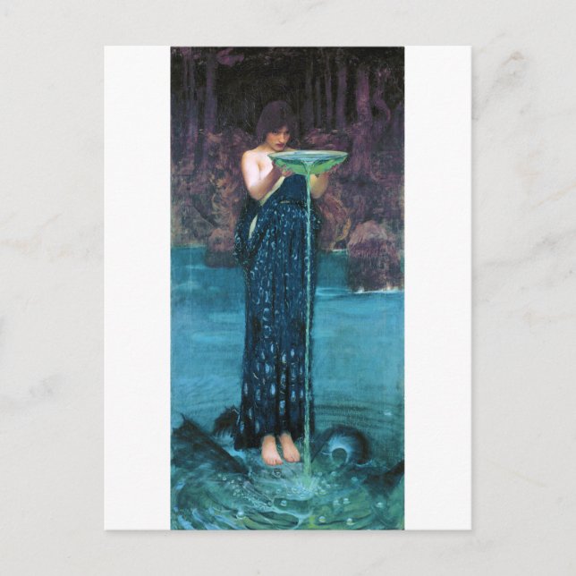 Carte Postale Circé jalouse, John William Waterhouse (Devant)