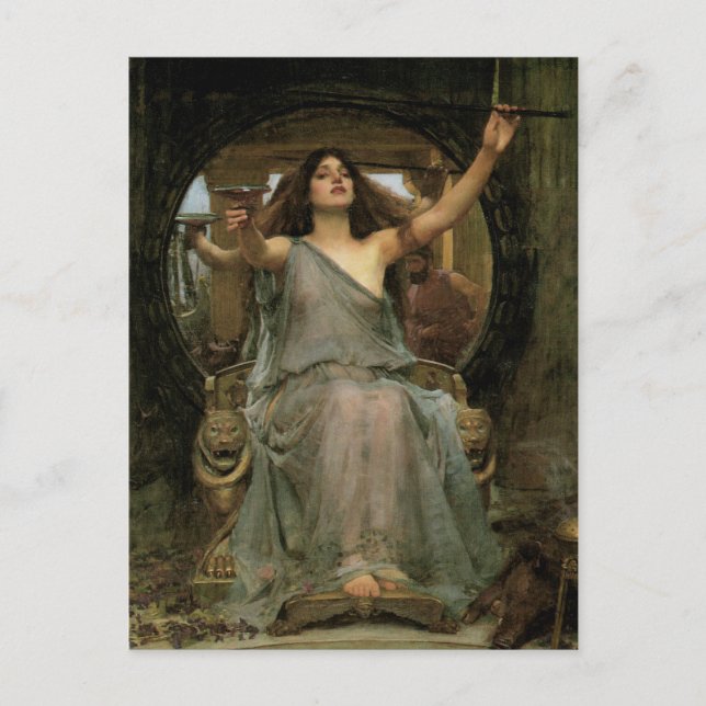 Carte Postale Circe Offering the Cup to Ulysses par JW Waterhous (Devant)
