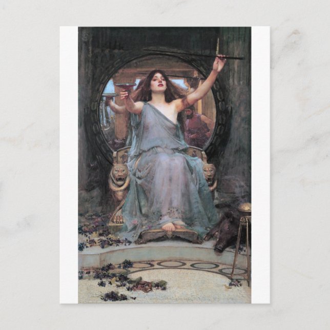 Carte Postale Circe Offrant la Coupe à Odysseus, Waterhouse (Devant)
