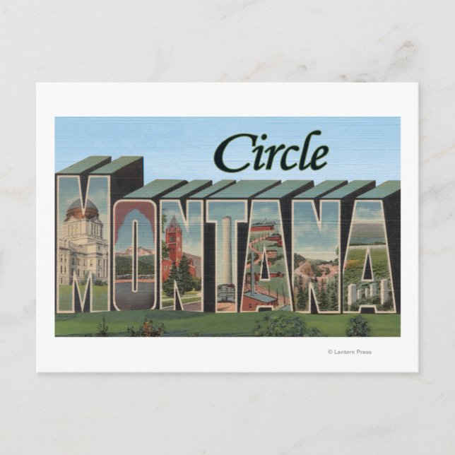 Carte Postale Circle, Montana - Grandes Scènes de lettres (Devant)