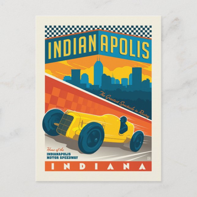 Carte Postale Circuit automobile d'Indianapolis (Devant)