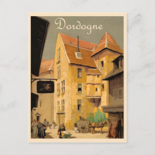 Carte Postale Circuit Dordogne, ville, maisons, France, voyage v