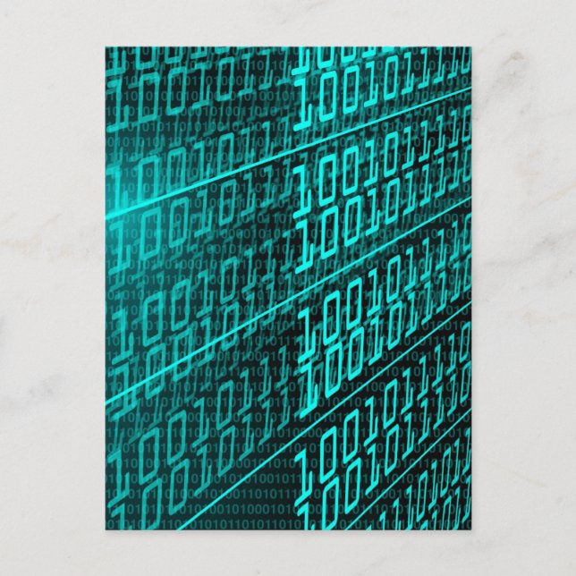 Carte Postale Circuit informatique futuriste Cyberpunk (Devant)