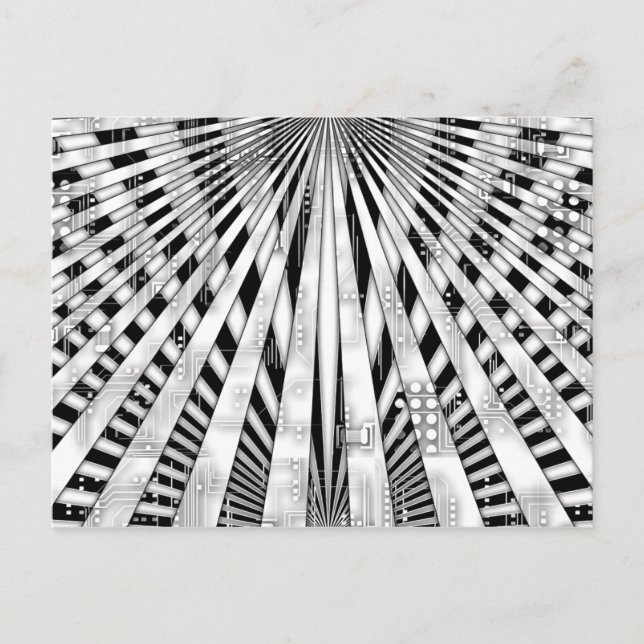 Carte Postale Circuitrie Abstraite et conception d'éclatement de (Devant)