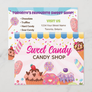 Carte postale Circulaire Fun Candy Shopping