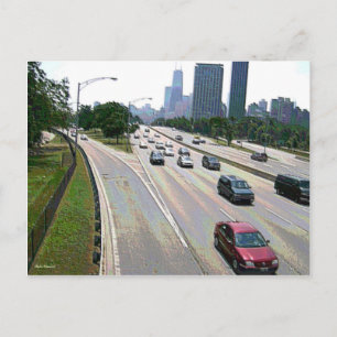 Carte Postale Circulation à Chicago dans Sandstone