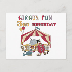 Carte Postale Cirque 3e Anniversaire Tshirts et cadeaux