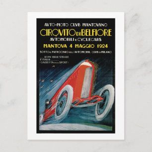 Carte Postale Cirquito et Delefiore Auto Moto Club Montovano