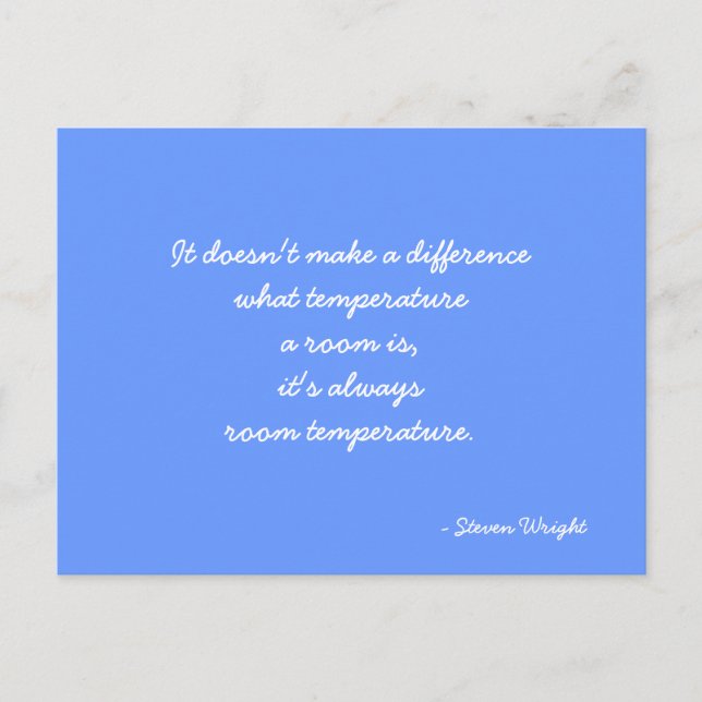 Carte postale citant Steven Wright (Devant)