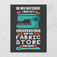 Citation à coudre amusante Fil Fabric Magasin humo