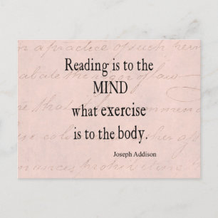 Carte Postale Citation Addison d'écriture de papier parchemin ro