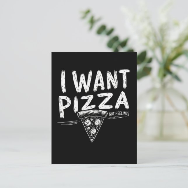 Carte Postale Citation Amusante De Pizza (Debout devant)