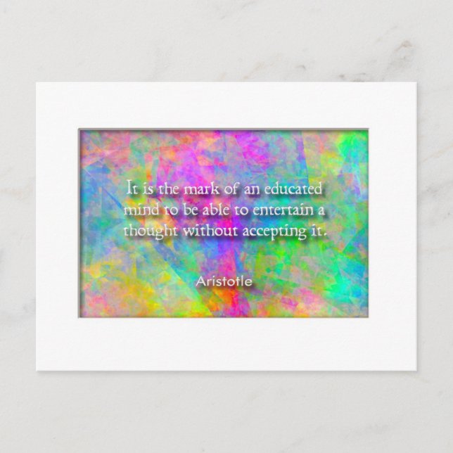 Carte postale citation Aristote (Devant)