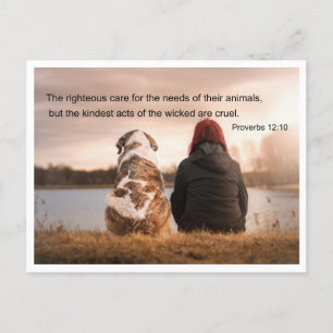 Carte Postale Citation biblique Proverbes 12 v 10