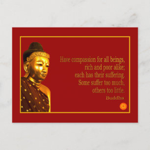 Carte Postale Citation Bouddha ~ Avoir La Compassion