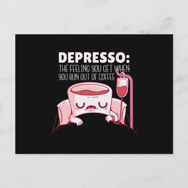 Carte Postale Citation café Depresso (Devant)