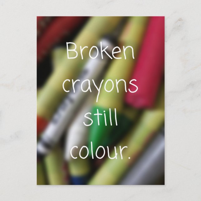 Carte Postale Citation cassée de crayons (Devant)