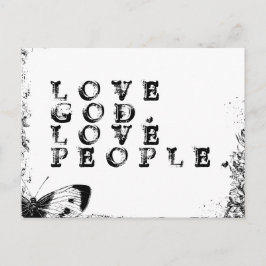 Carte Postale Citation chrétienne inspirante d'amour Dieu Amour 