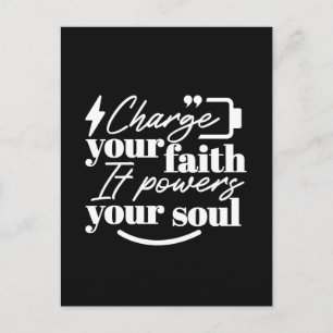 Carte Postale Citation chrétienne motivationnelle – Rechargez vo