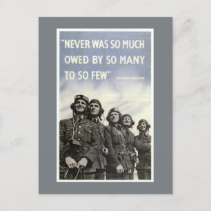 Carte Postale Citation Churchill de la 2e Guerre mondiale
