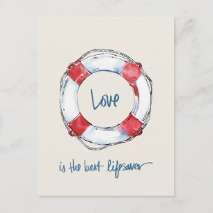 Carte Postale Citation côtière   L'amour est le meilleur moyen d