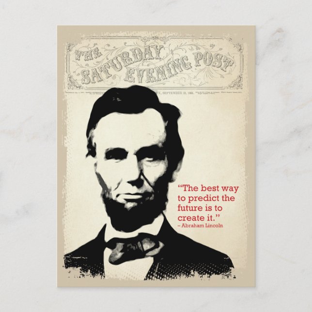 Carte Postale Citation d'Abe Lincoln (Devant)