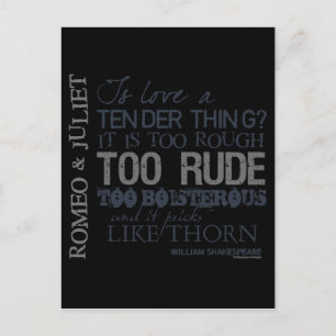 Carte Postale Citation d'amour Romeo & Juliet
