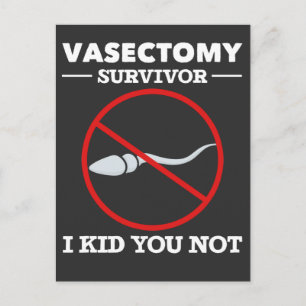 Carte Postale Citation de chirurgie de vasectomie drôle humour a