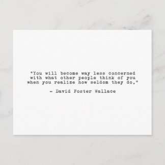 Carte Postale Citation de David Foster Wallace
