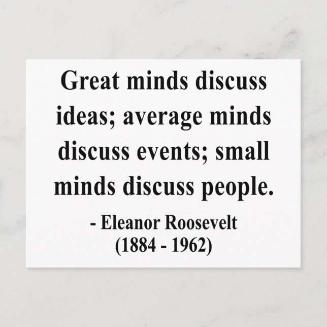 Carte Postale Citation de Eleanor Roosevelt 5a (Devant)