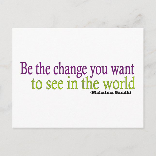 Carte Postale Citation de Gandhi (Devant)